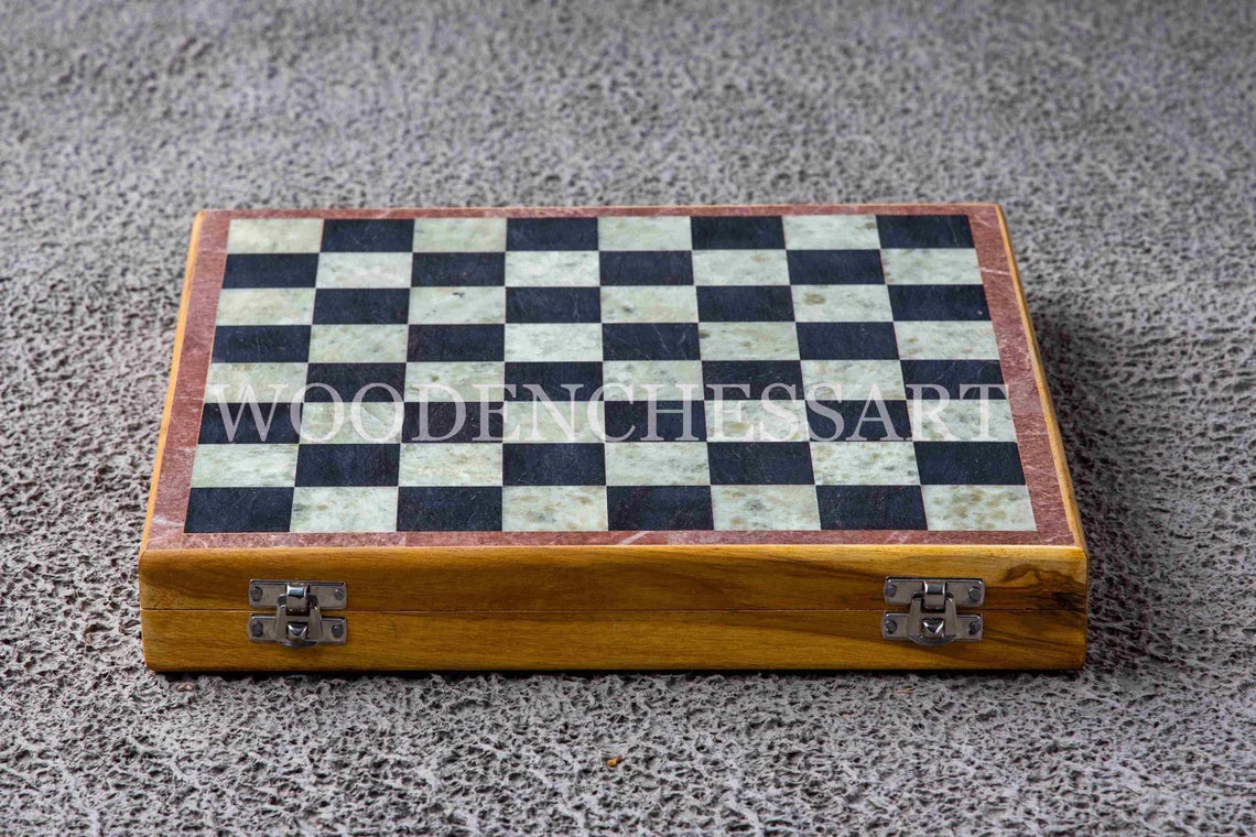 12" Handcrafted Marble Stone Chess Set