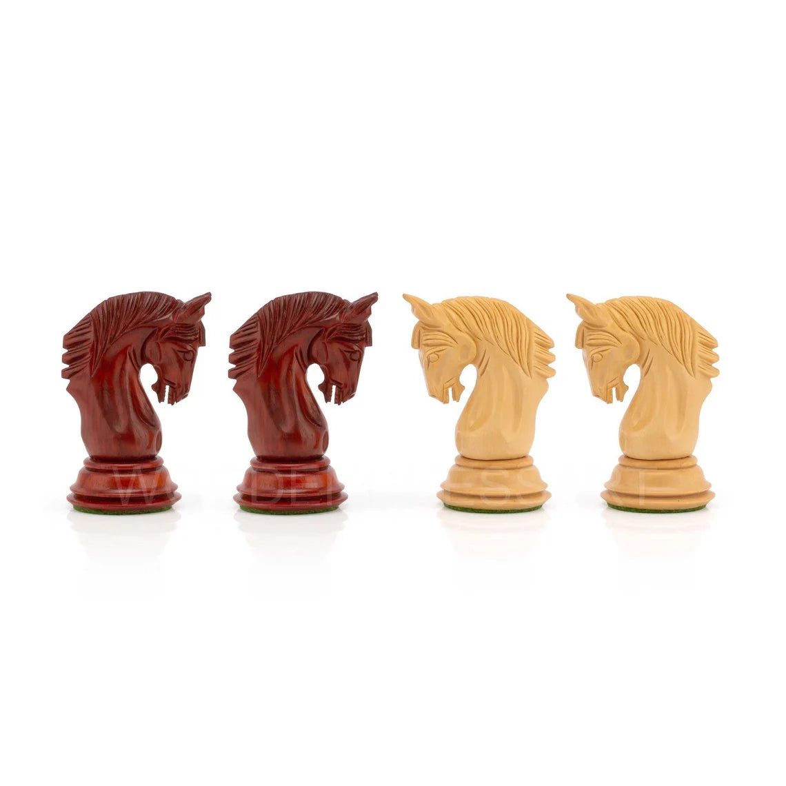 The Altamur Royal Series Chess Pieces Only in Padauk Wood & Boxwood - Triple Weighted