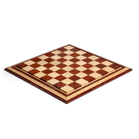 21” Luxury Hand Carved Chessboard Only in Bud Rosewood & Maple Wood
