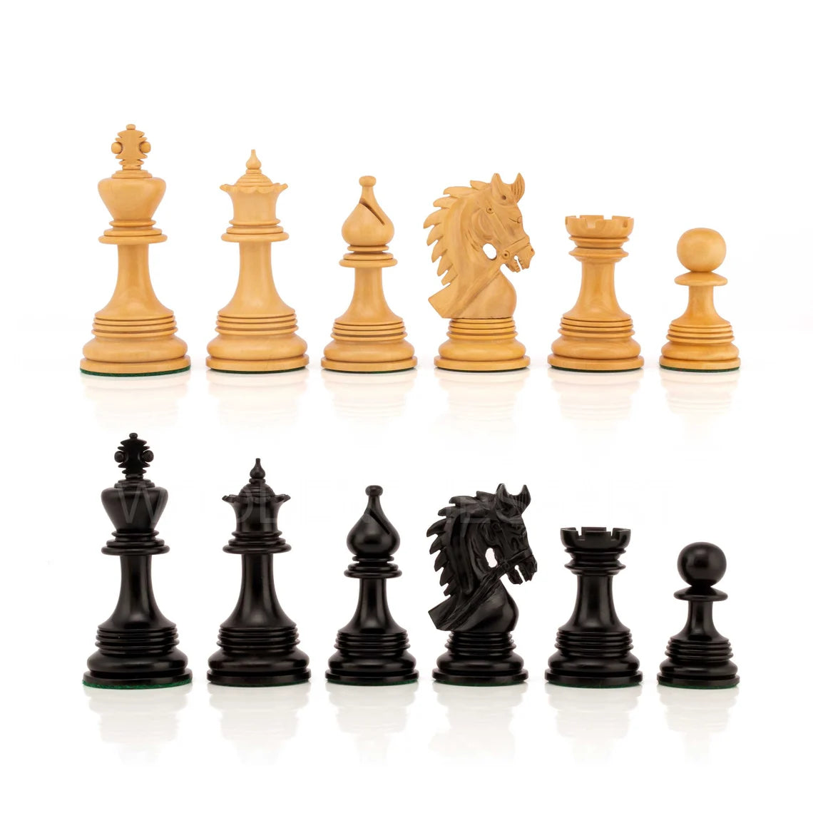 4.3” Napoleon Luxury Staunton Chess Pieces Only - Triple Weighted