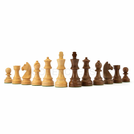 3" Staunton Tournament Chess Pieces only in Golden Rosewood & Boxwood - Weighted