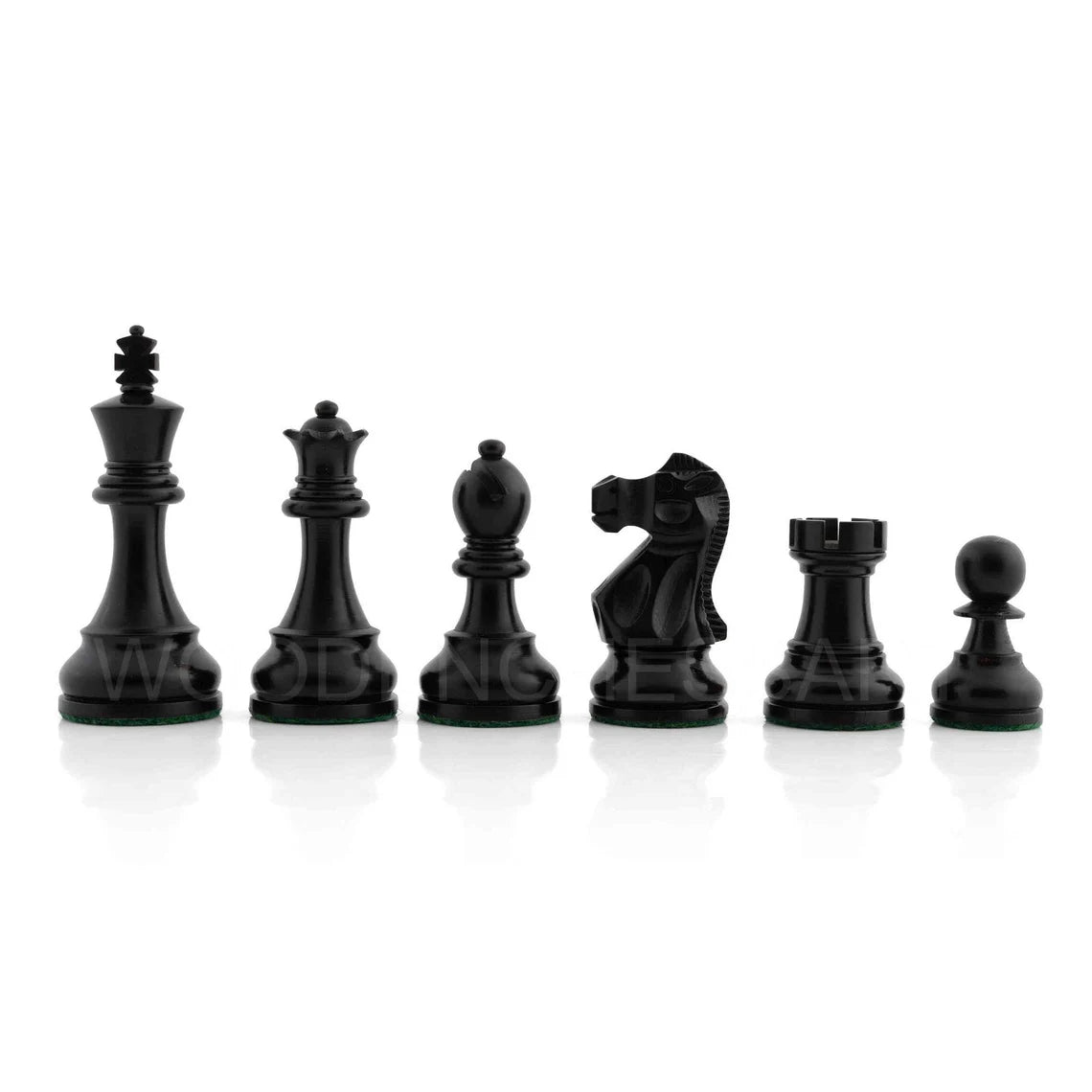 3.8” 1972 Reproduced Reykjavik Championship Series Chess Pieces Only - Double Weighted
