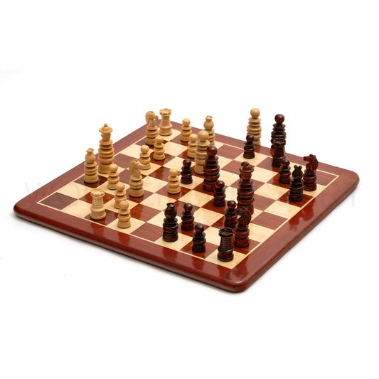4.3” St George Staunton Chess Pieces Series & 21” Chessboard Chess Set in Bud Rosewood