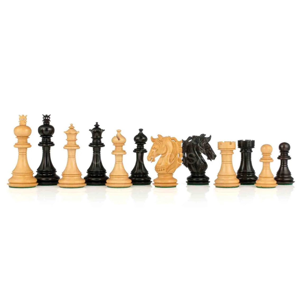 4.6" Prestige Premium Staunton Series Chess Pieces in Ebony & Boxwood – Triple Weighted