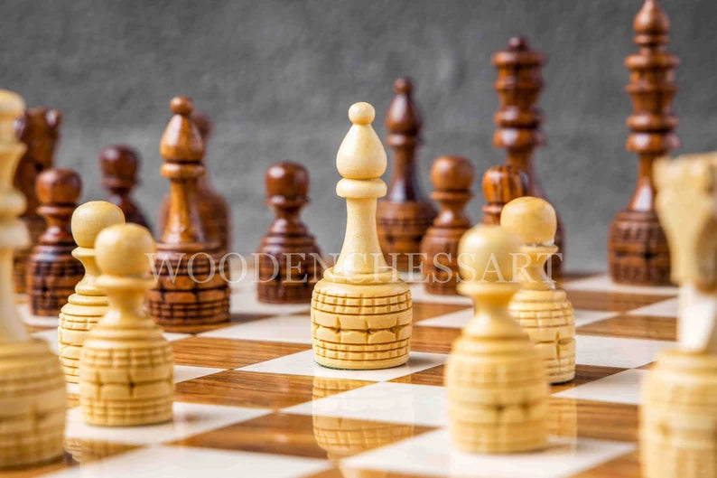 3.75” International Staunton Chess Pieces & 16” Premium Professional Chessboard Chess Set in Sheesham Wood