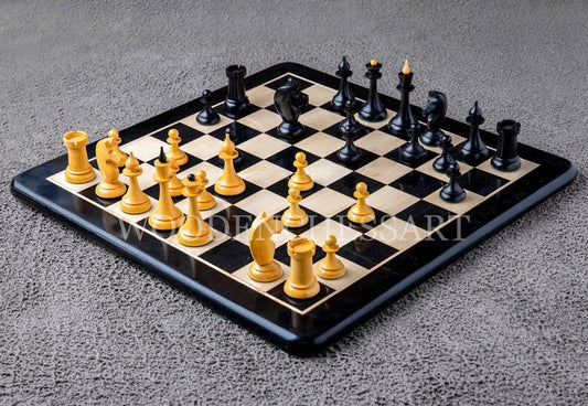 4" Premium Russian USSR Chess Pieces & 21" Chessboard Chess Set in Ebony