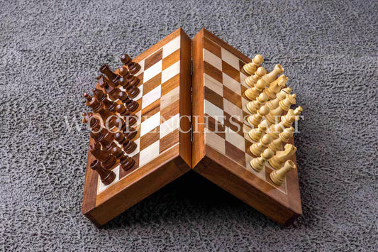 Luxury Magnetic Folding Wooden Chess Set