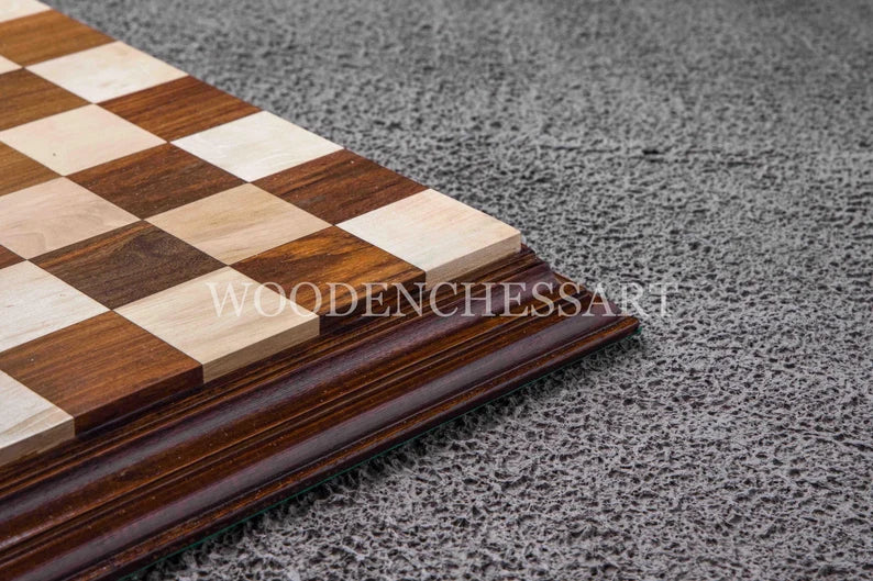 21” Premium Chessboard Only in Golden Rosewood