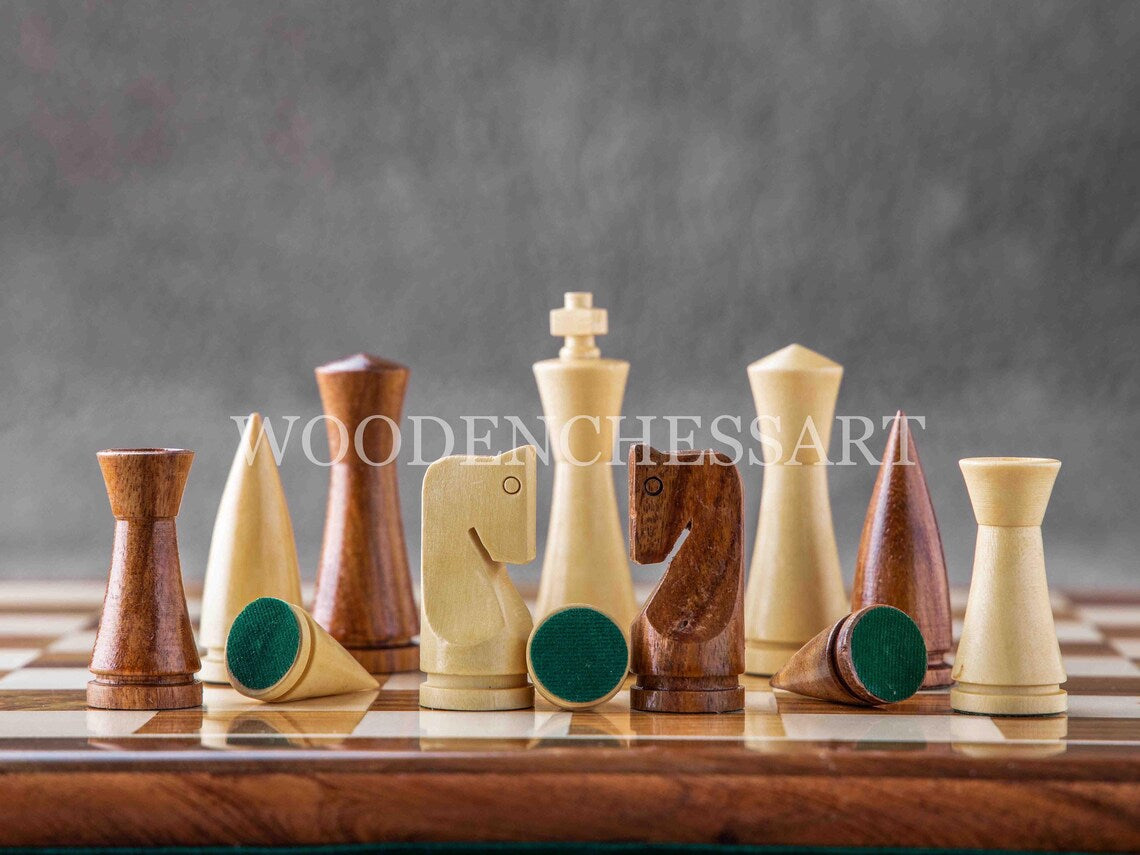 3.5” Russian Poni Minimalist Chess Pieces only - Weighted