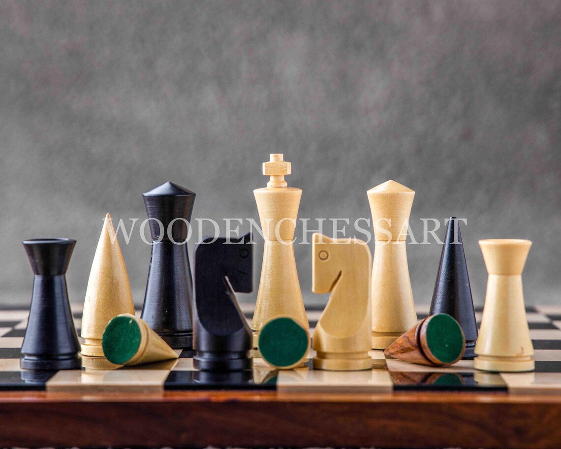 3.5” Russian Poni Minimalist Chess Pieces only - Weighted