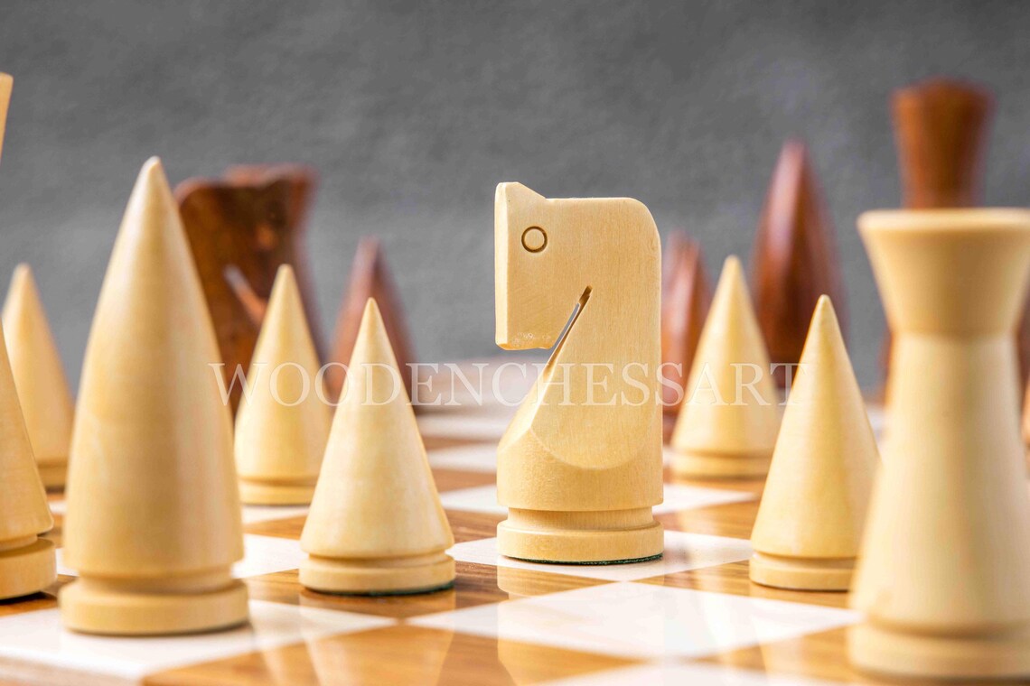 3.5” Russian Poni Minimalist Chess Pieces only - Weighted