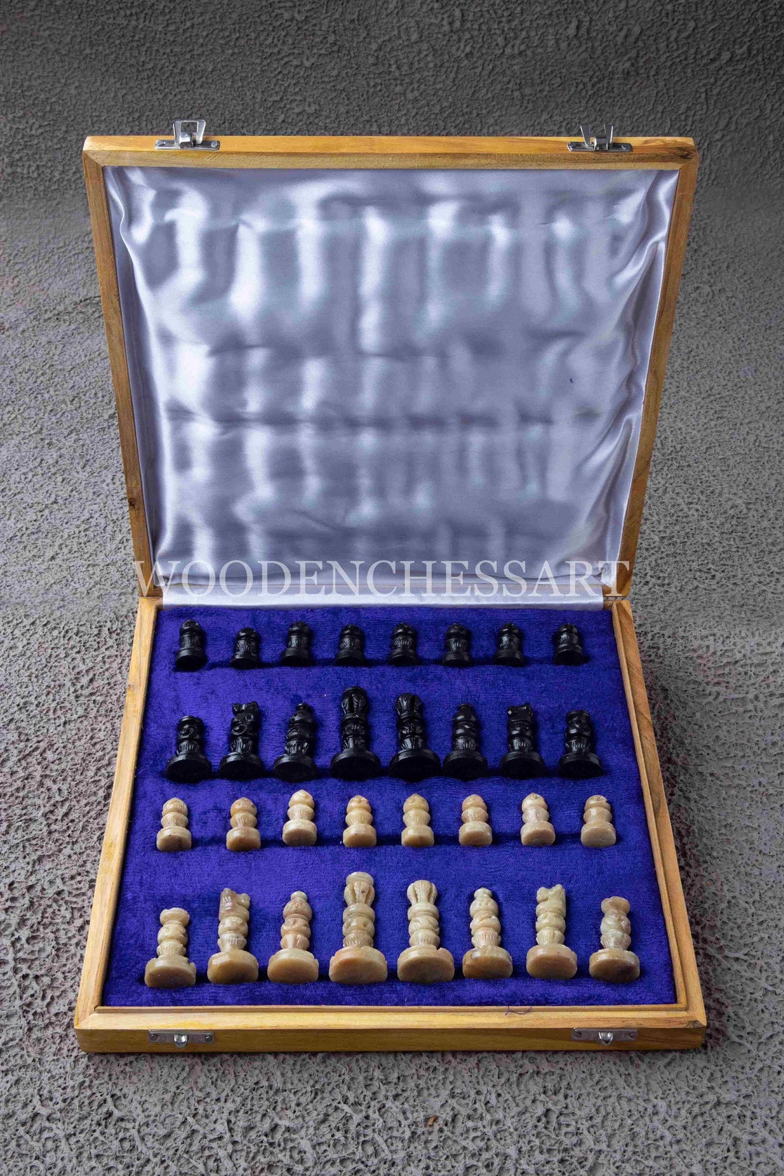 12" Handcrafted Marble Stone Chess Set