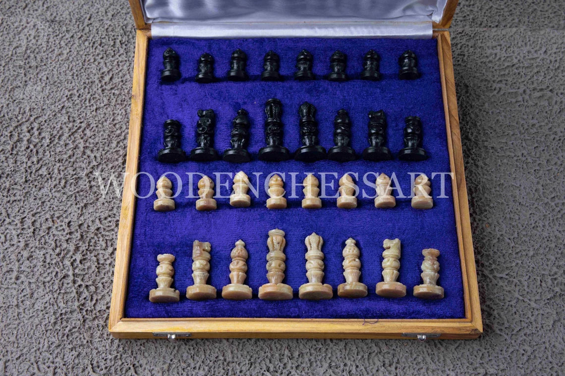 12" Handcrafted Marble Stone Chess Set