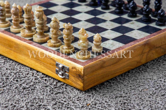 12" Handcrafted Marble Stone Chess Set