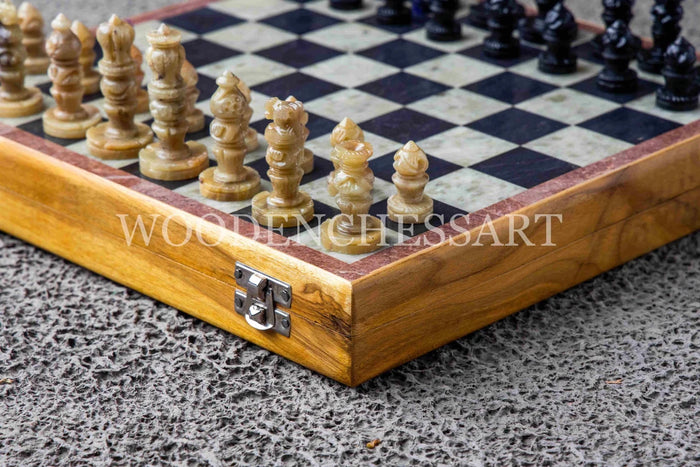 12" Handcrafted Marble Stone Chess Set