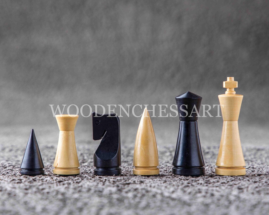 3.5” Russian Poni Minimalist Chess Pieces only - Weighted