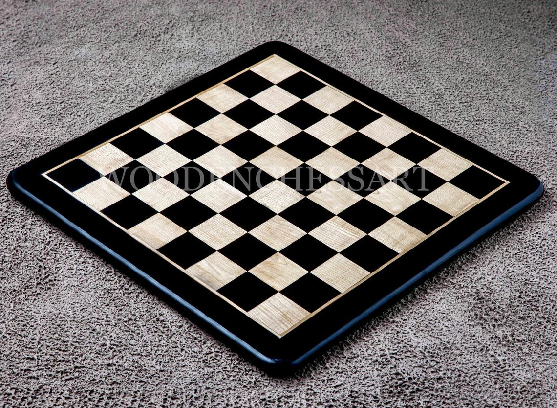 Large Premium Handcrafted Professional Chessboard in Ebony Wood