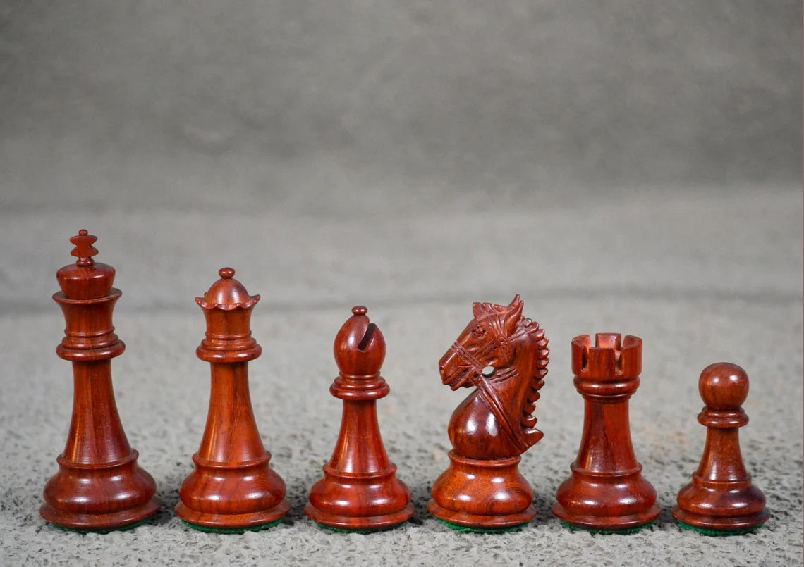 4.3” Premium Staunton Bridle Weighted Chess Pieces Only - Triple Weighted
