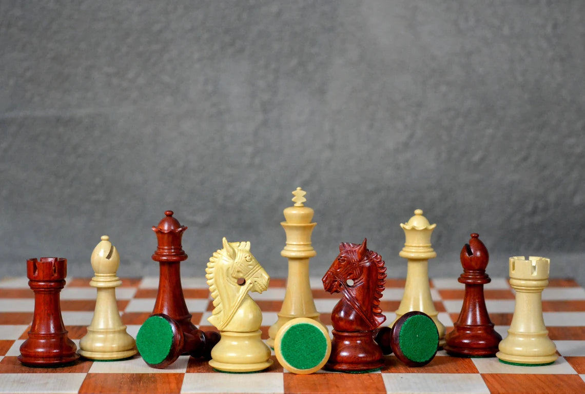4.3” Premium Staunton Bridle Weighted Chess Pieces Only - Triple Weighted