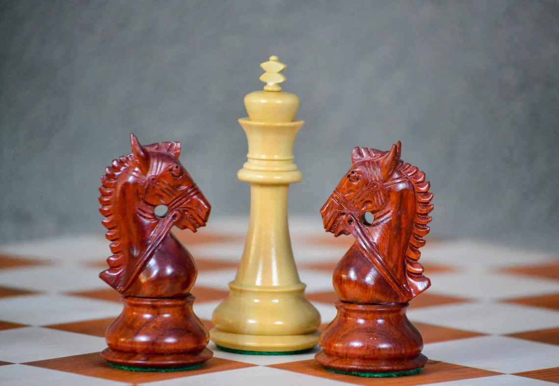 4.3” Premium Staunton Bridle Weighted Chess Pieces Only - Triple Weighted