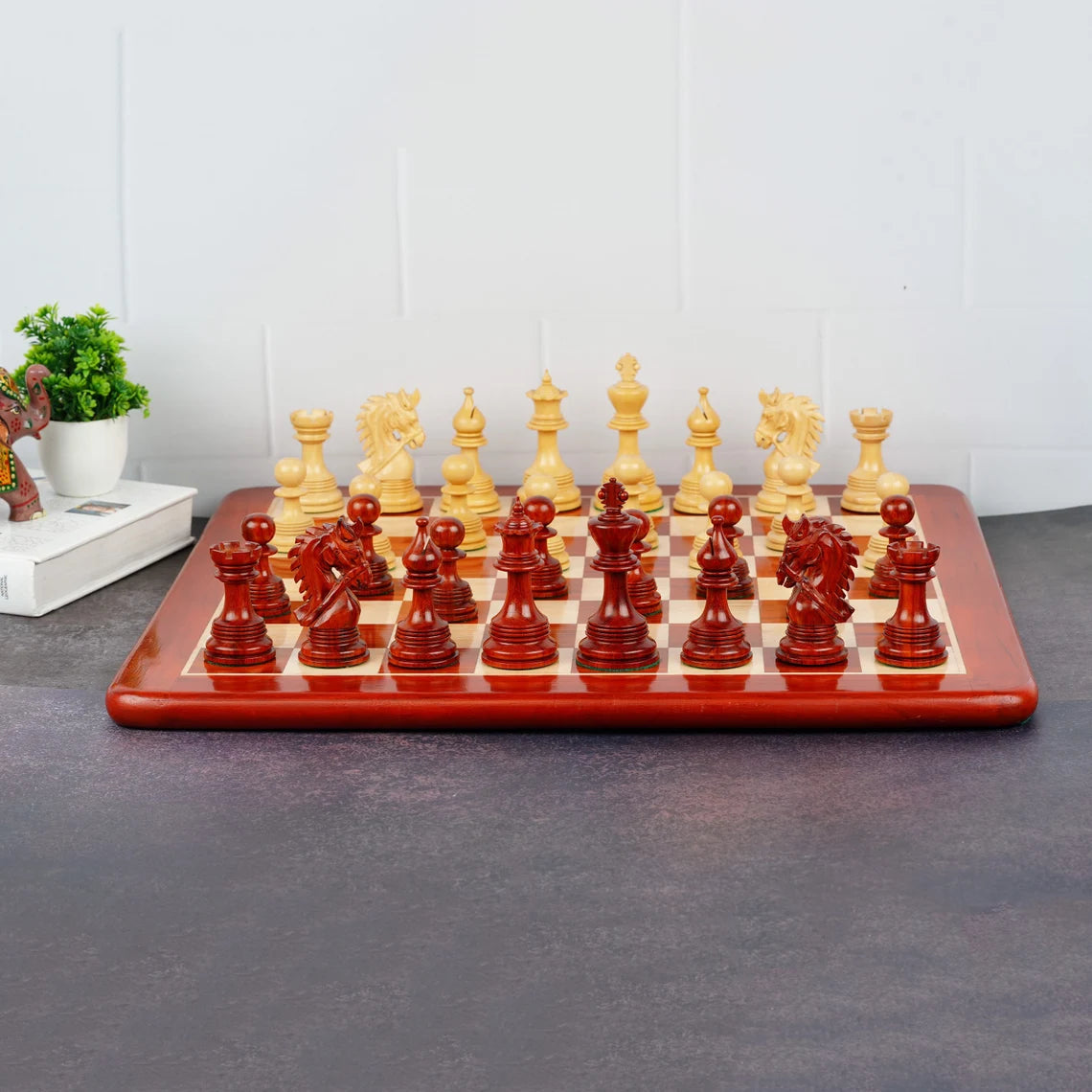 4.3” Napoleon Luxury Staunton Chess Pieces Only - Triple Weighted