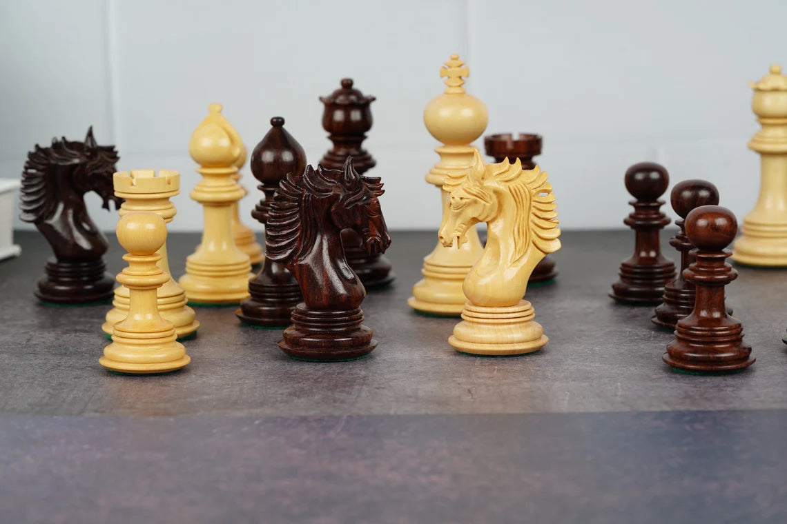 4.5” The Empero Luxury Artisan Series Chess Pieces Only - Triple Weighted