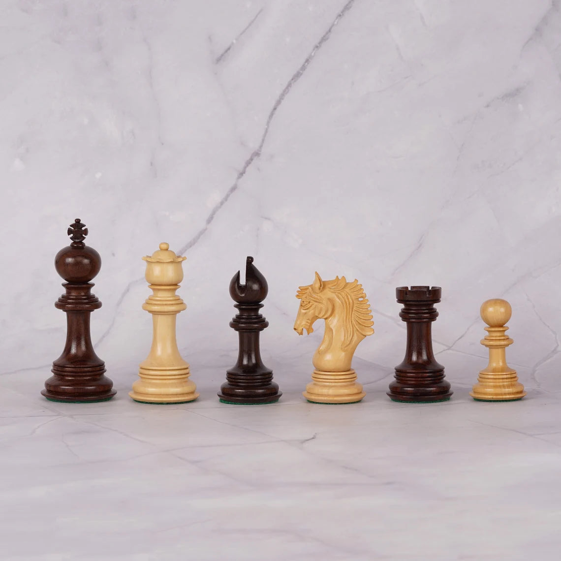 4.5” The Empero Luxury Artisan Series Chess Pieces Only - Triple Weighted