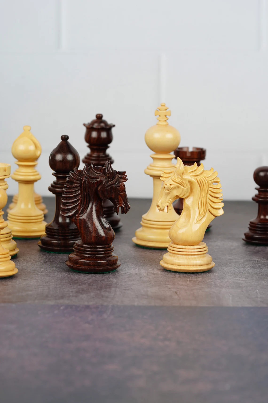 4.5” The Empero Luxury Artisan Series Chess Pieces Only - Triple Weighted