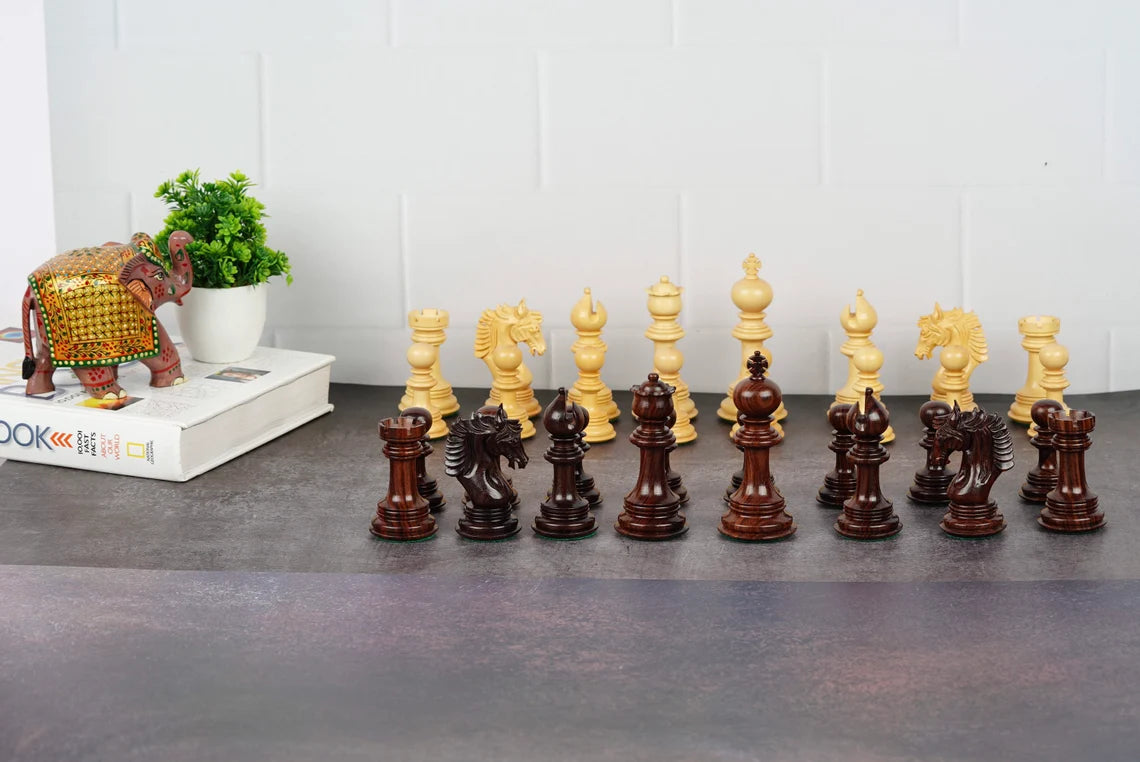 4.5” The Empero Luxury Artisan Series Chess Pieces Only - Triple Weighted