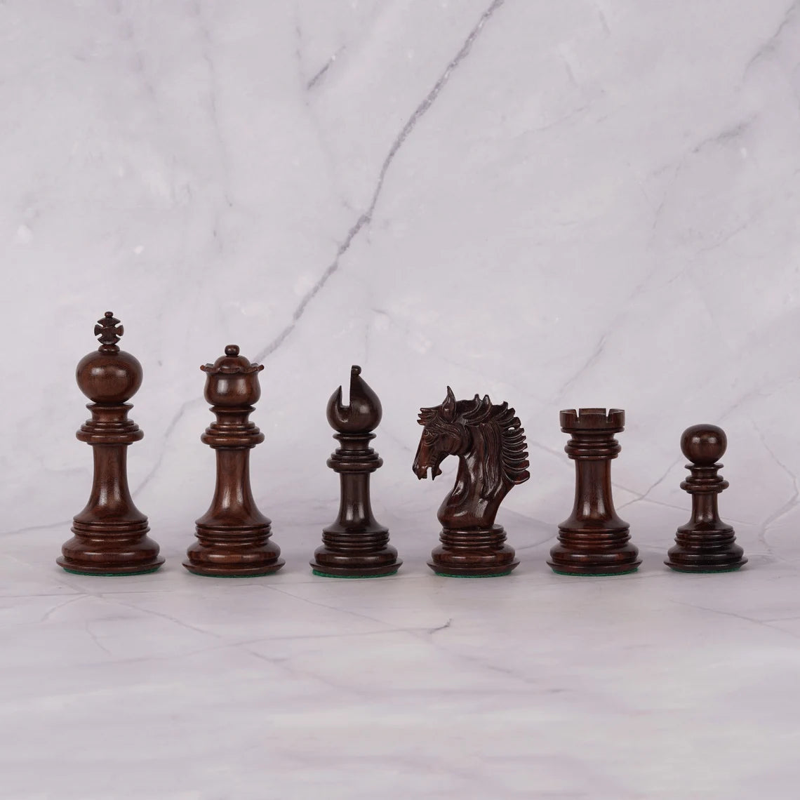4.5” The Empero Luxury Artisan Series Chess Pieces Only - Triple Weighted