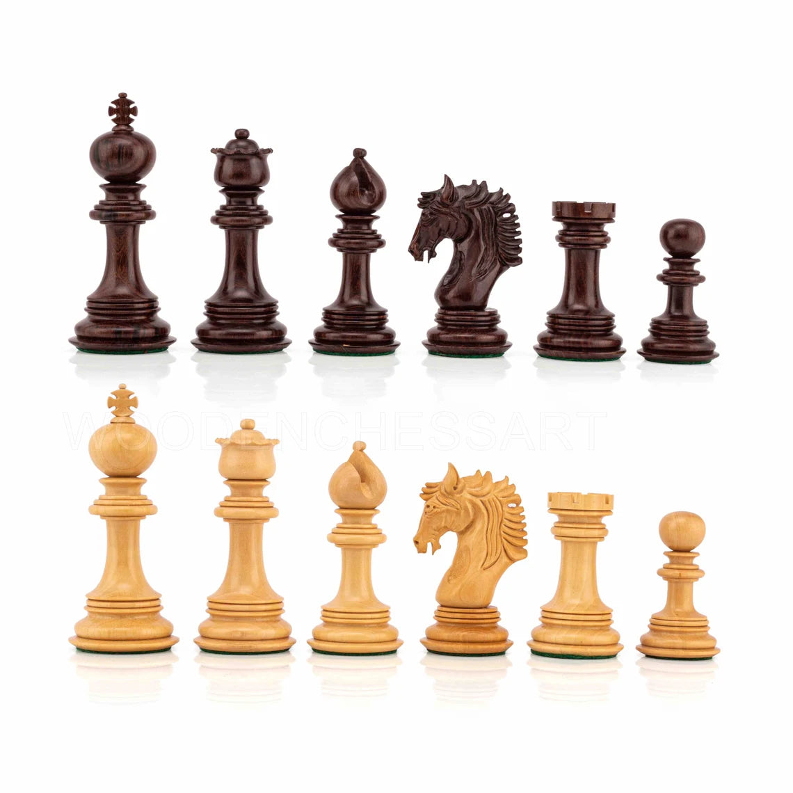 4.5” The Empero Luxury Artisan Series Chess Pieces Only - Triple Weighted