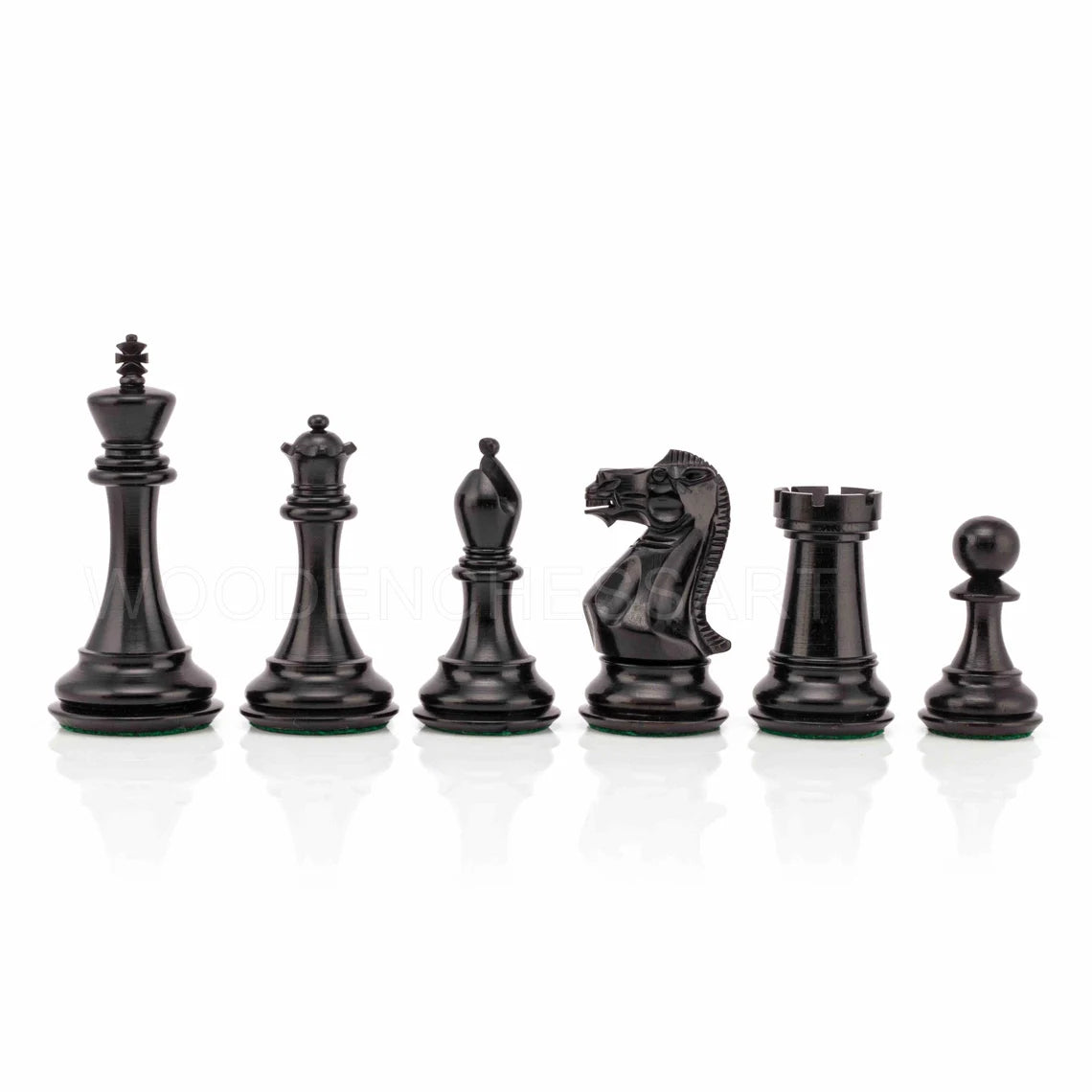 Pro Staunton Chess Pieces Only in Ebony & Boxwood - Triple Weighted