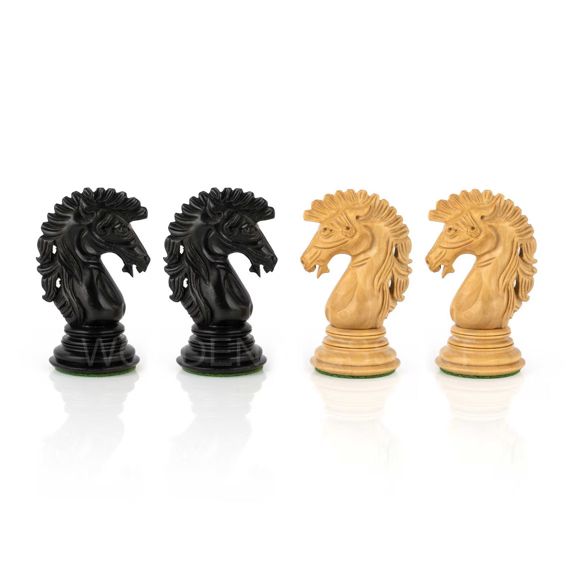 4.6” Dragon Series Staunton Chess Pieces Only in Ebony & Boxwood - Triple Weighted