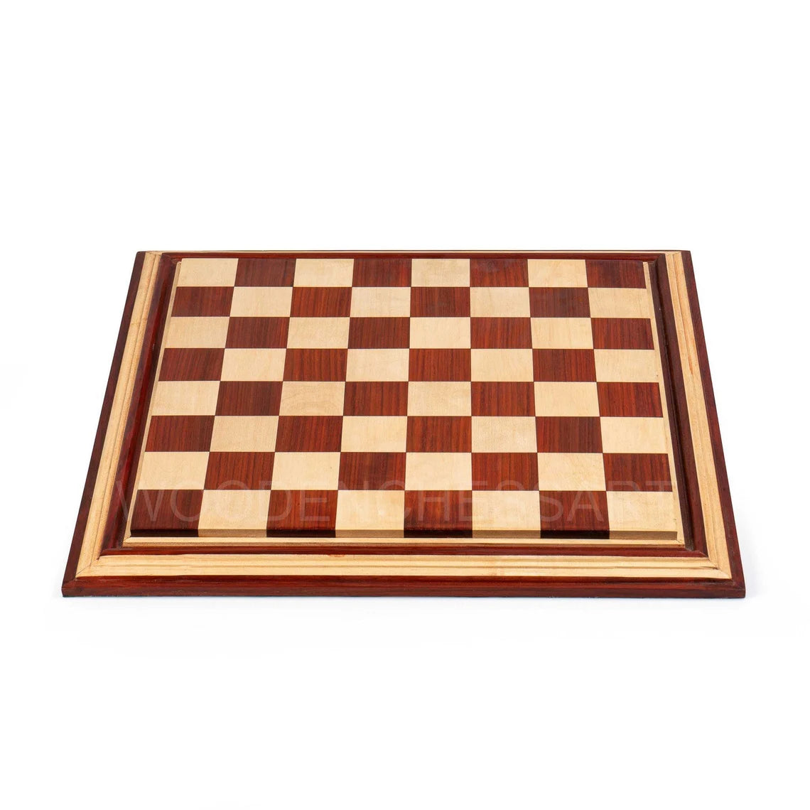 21” Luxury Hand Carved Chessboard Only in Bud Rosewood & Maple Wood