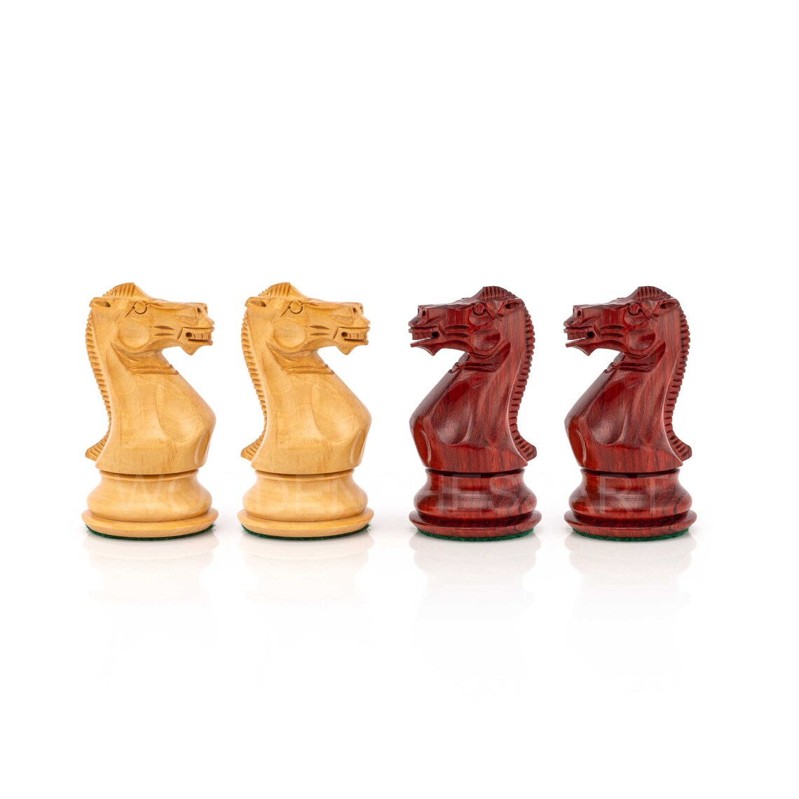 3.1" Premium Staunton Series Chess Pieces & 16" Chessboard Chess Set in Bud Rosewood - 2.1 lbs