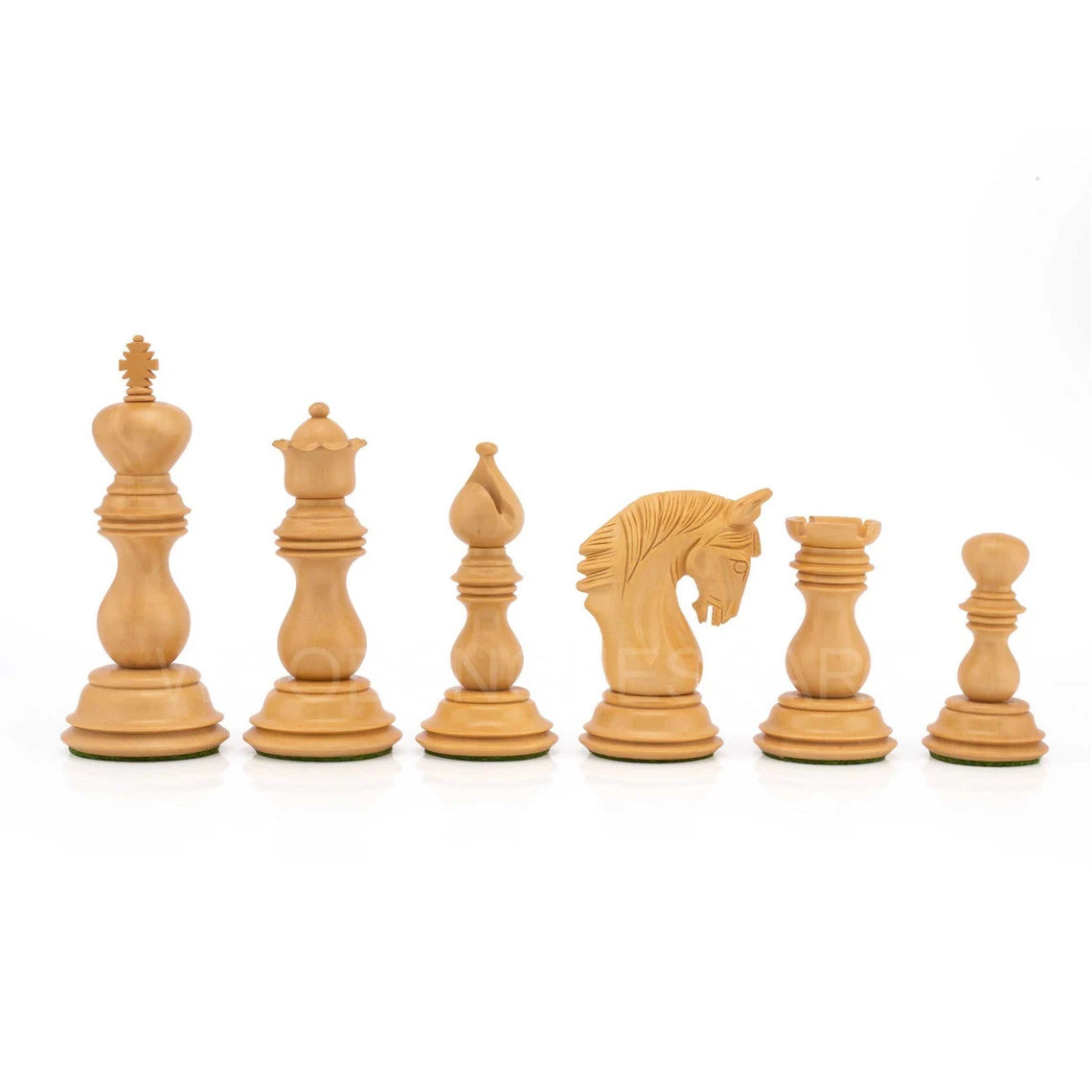 The Altamur Royal Series Chess Pieces Only in Padauk Wood & Boxwood - Triple Weighted