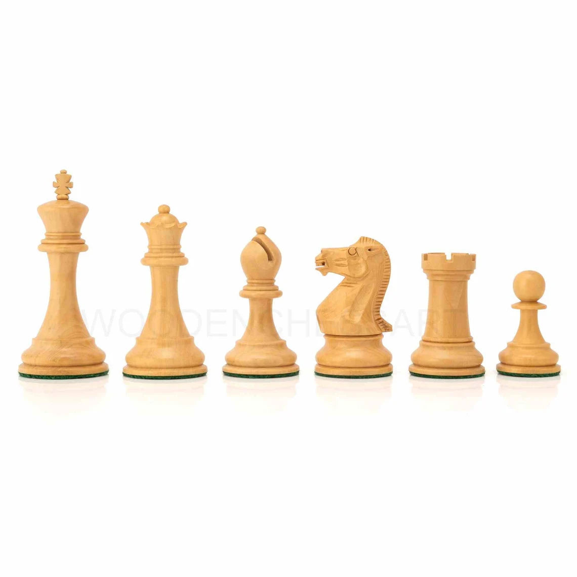 4” Staunton Chess Pieces Only in Golden Rosewood - Double Weighted
