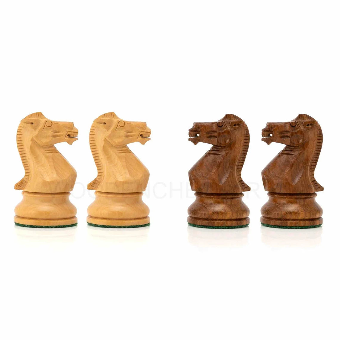 4” Staunton Chess Pieces Only in Golden Rosewood - Double Weighted