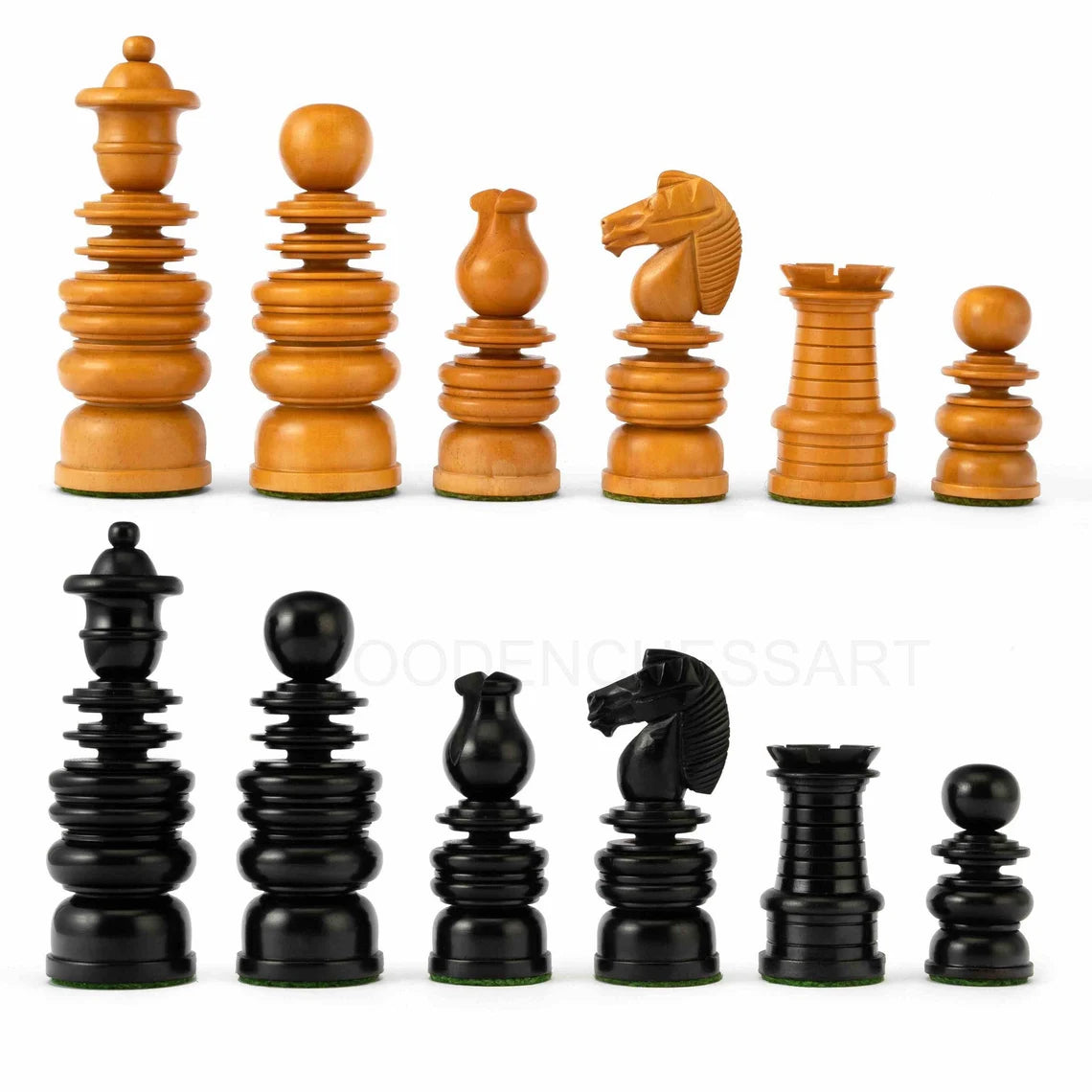 4.3” St George Staunton Chess Pieces Series & 21” Chessboard Chess Set in Ebony