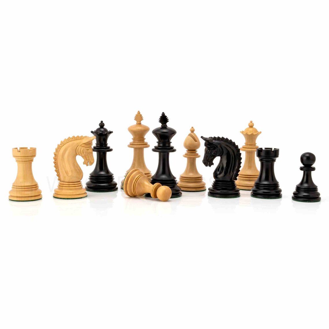 4.5” Premium Mogul Staunton Chess Pieces Only - Triple Weighted