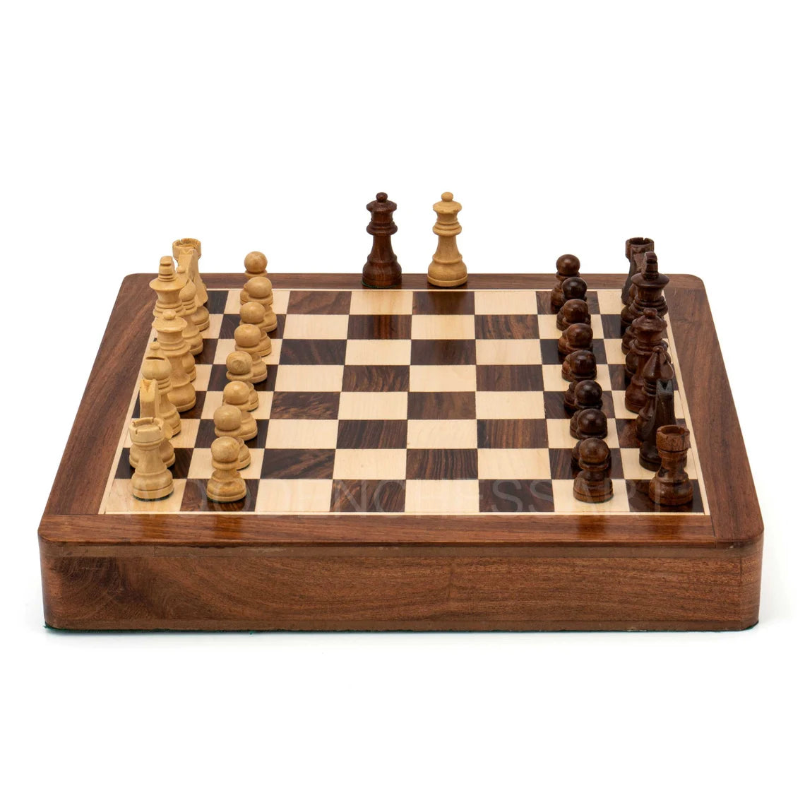 Handcrafted Drawer Chess Set with Inside Storage