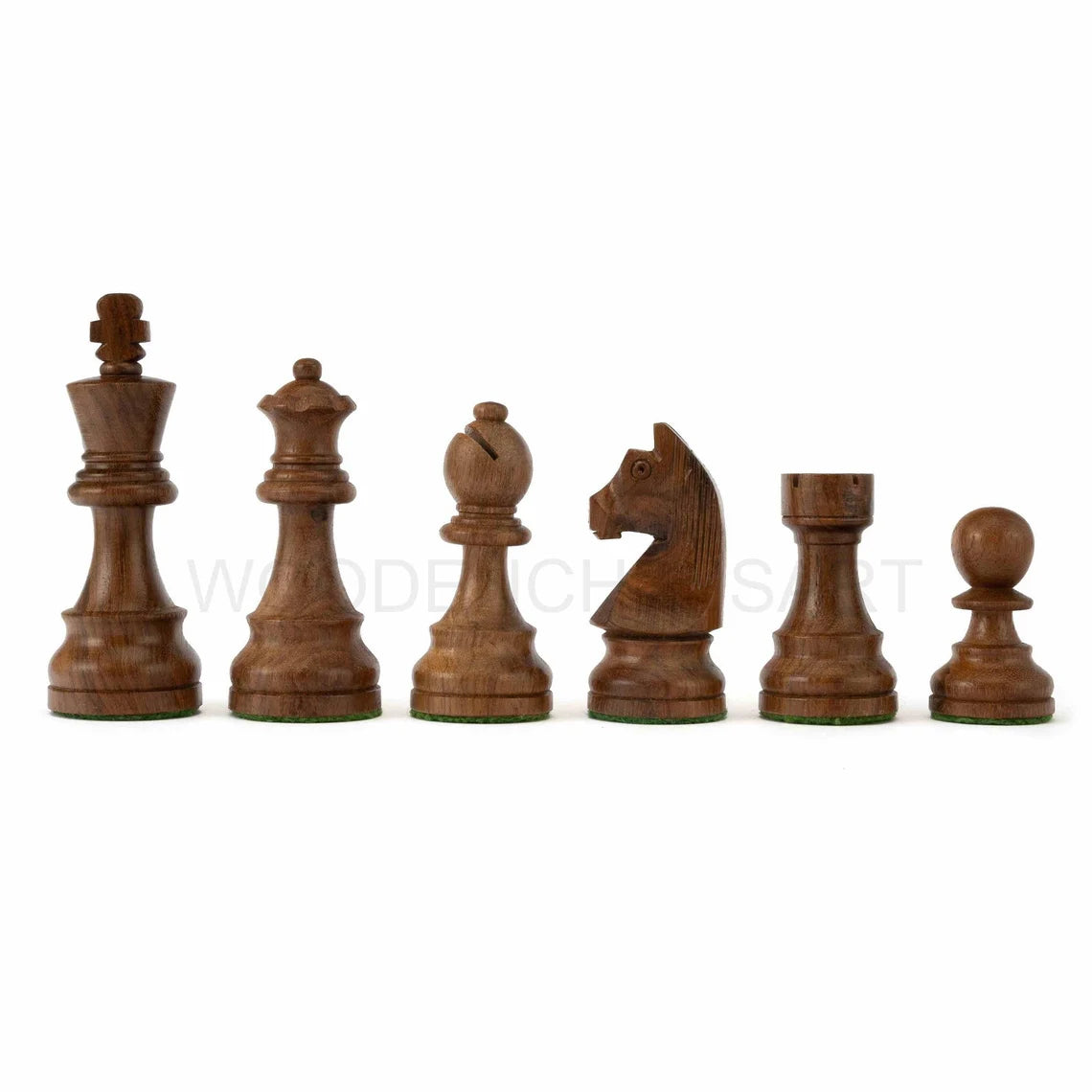 3" Staunton Tournament Chess Pieces only in Golden Rosewood & Boxwood - Weighted