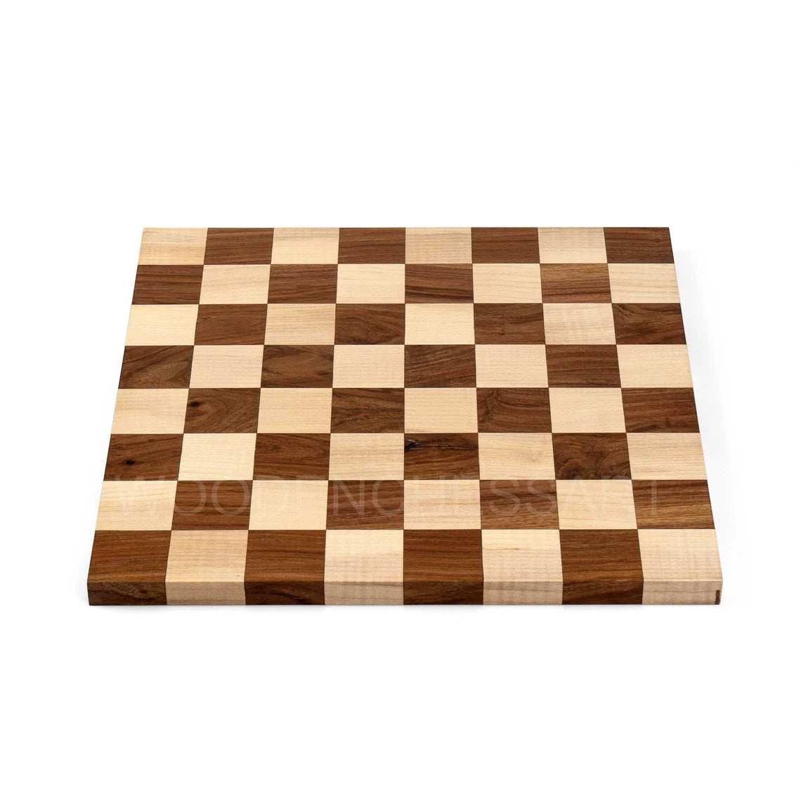 Premium Minimalist Borderless Chessboard in Golden Rosewood & Maple