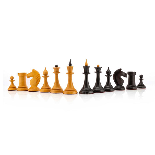 4" 1950's Soviet Latvian Reproduced Chess Pieces only - Double Weighted