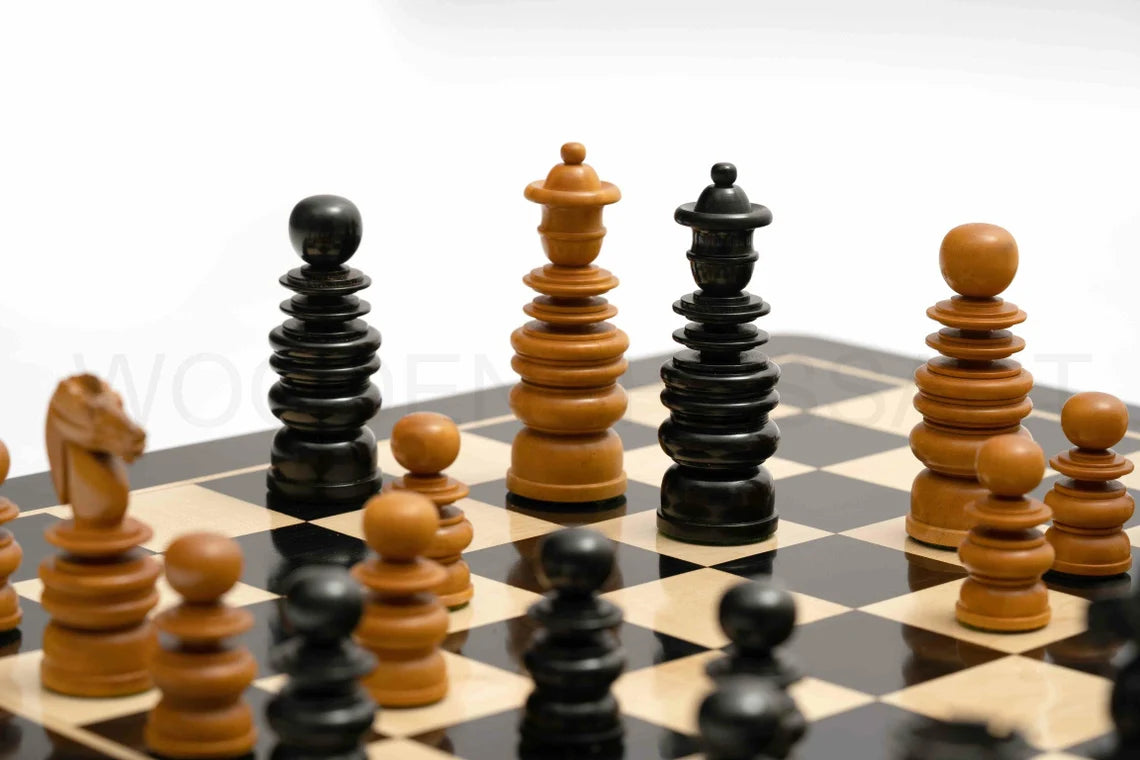 4.3” St George Staunton Chess Pieces Series & 21” Chessboard Chess Set in Ebony