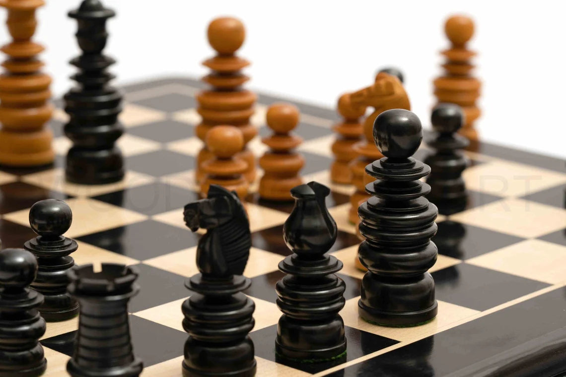4.3” St George Staunton Chess Pieces Series & 21” Chessboard Chess Set in Ebony