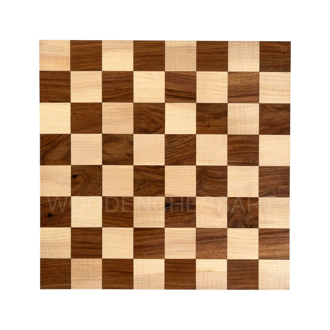 Premium Minimalist Borderless Chessboard in Golden Rosewood & Maple