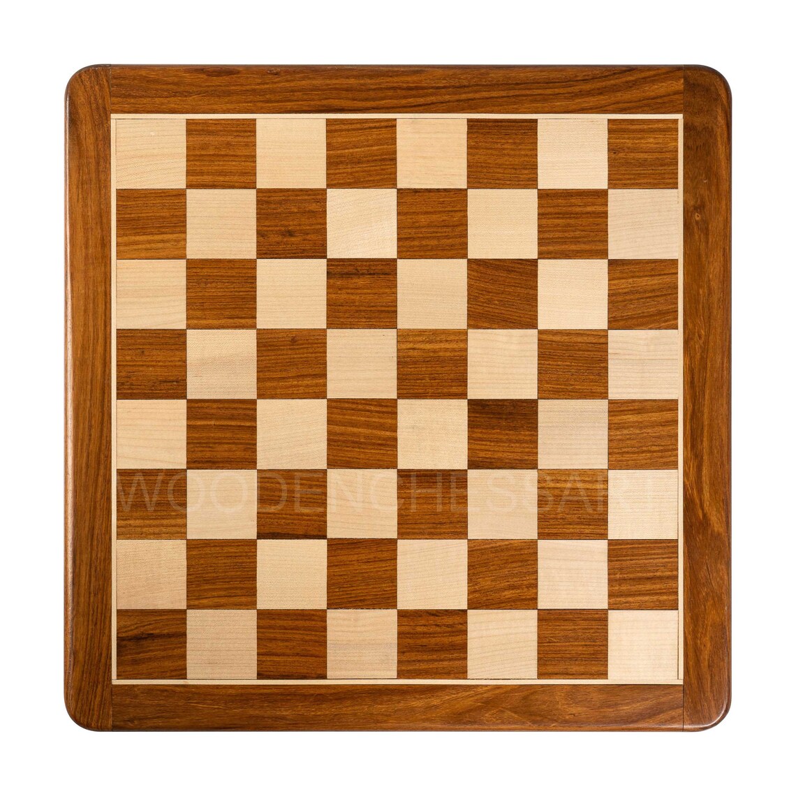 Large Premium Handcrafted Chessboard Only in Golden Rosewood