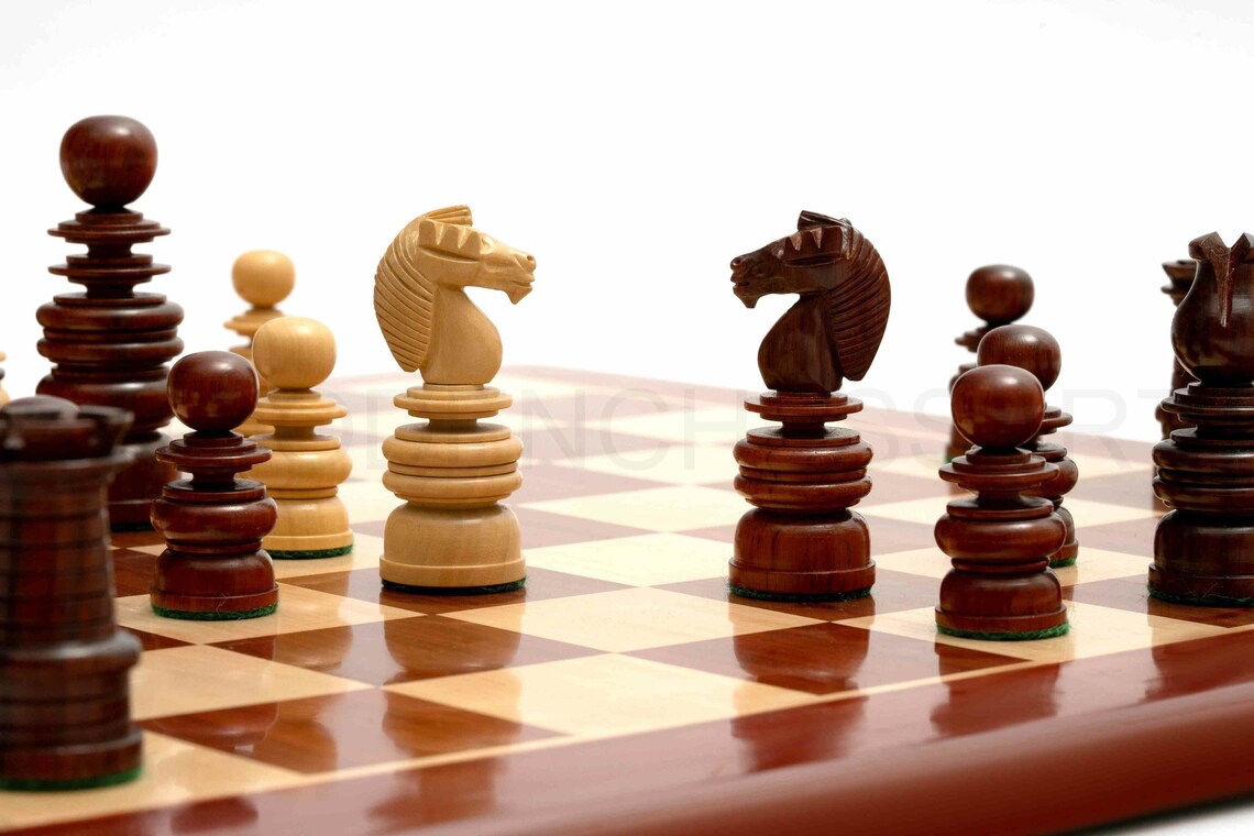 4.3” St George Staunton Chess Pieces Series & 21” Chessboard Chess Set in Bud Rosewood