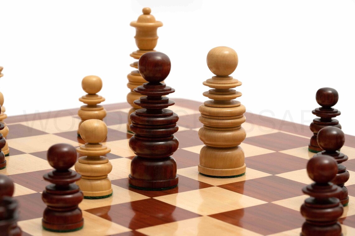 4.3” St George Staunton Chess Pieces Series & 21” Chessboard Chess Set in Bud Rosewood